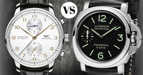 iwc portuguese chronograph vs panerai